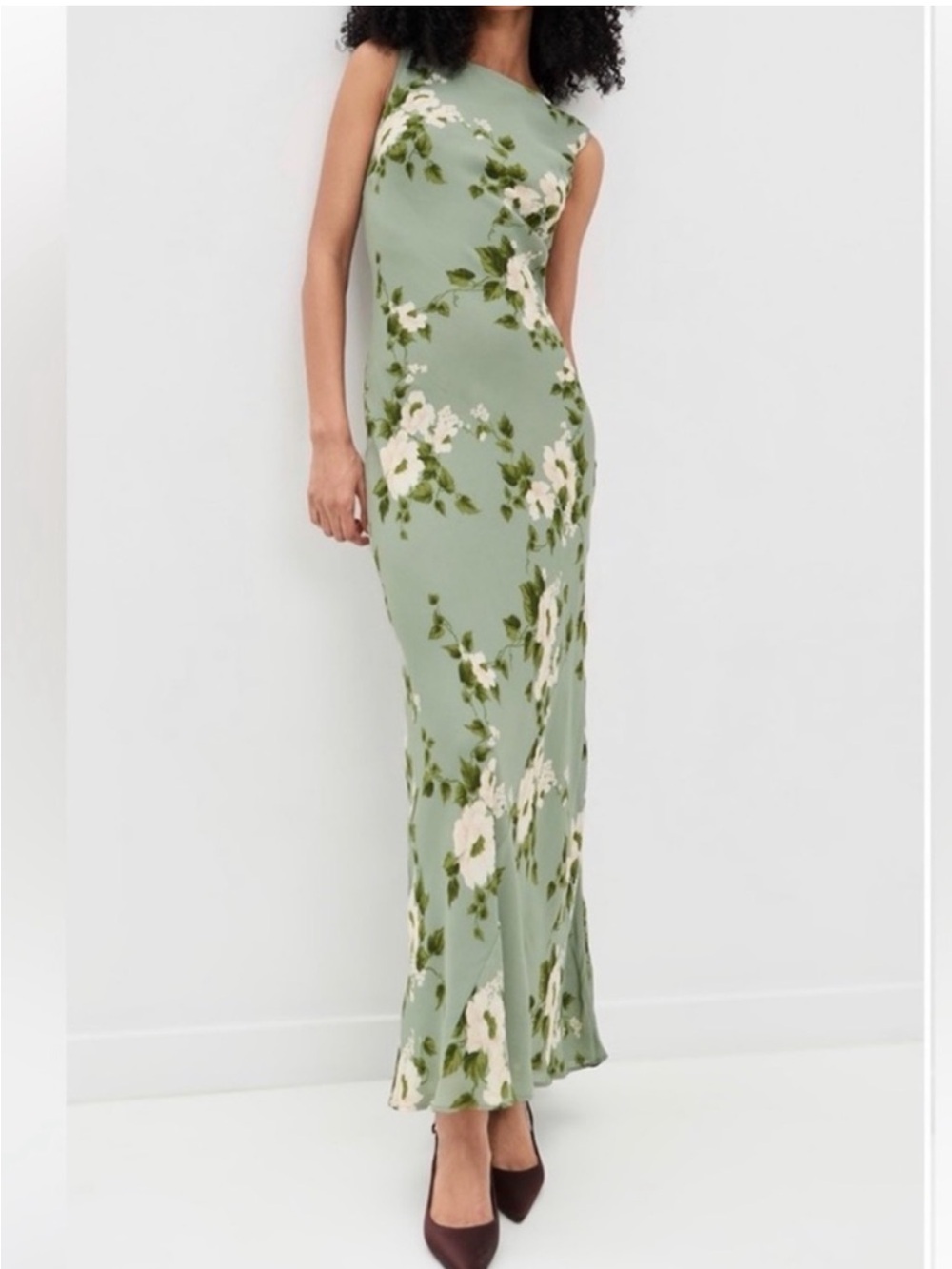 Reformation Prescott Floral Maxi Dress Green